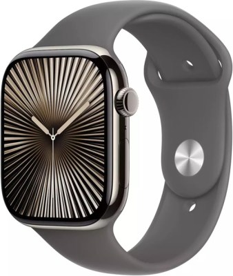 applewatchseries10cellulartitanium42mmadiavrochomeesimkaipalmografonaturaltitaniumcasewithstonegreysportband