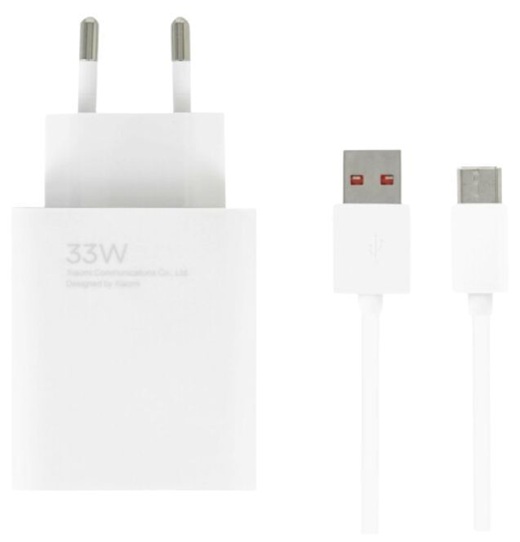 Xiaomi Φορτιστής με Θύρα USB-A και Καλώδιο USB-C 33W WHITE (BHR9956EU) EU