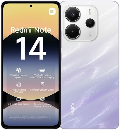 XIAOMI REDMI NOTE 14 128GB ROM/6GB RAM MIDNIGHT MIST PURPLE EU